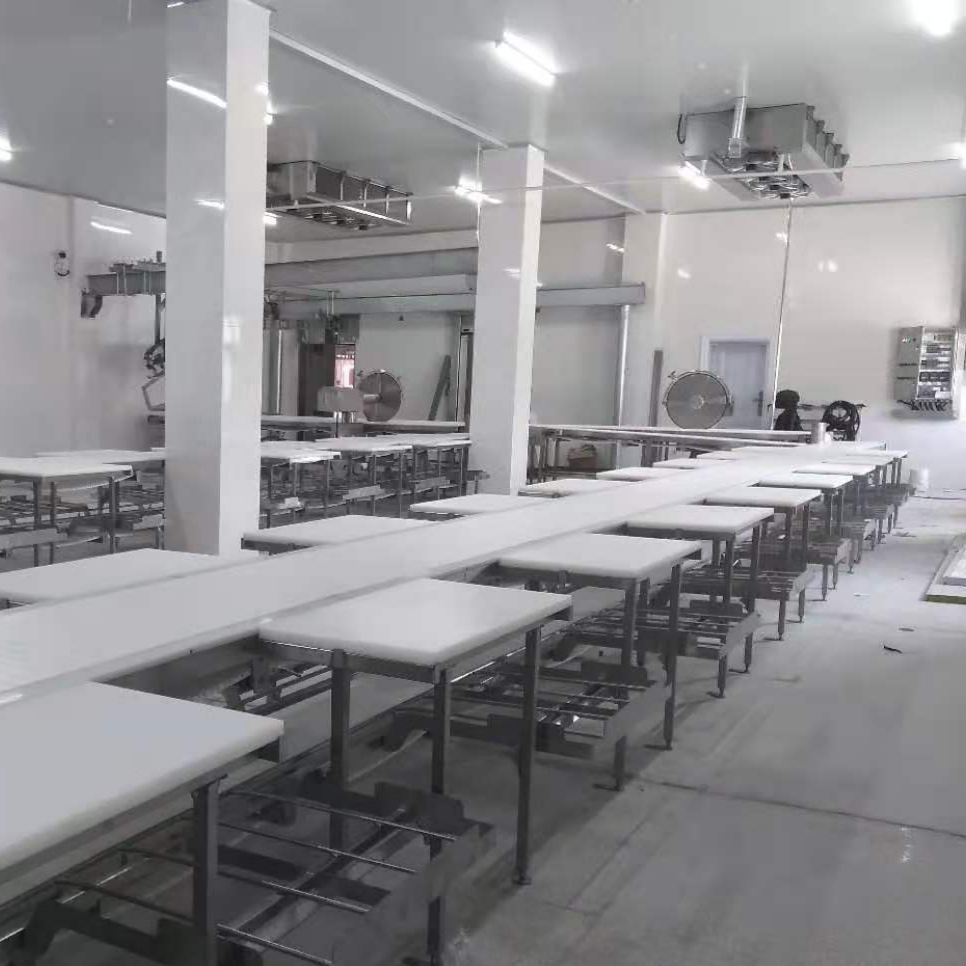 Work table in slaughterhouse
