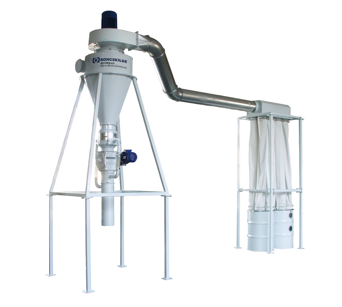 AirWash system with dust collection